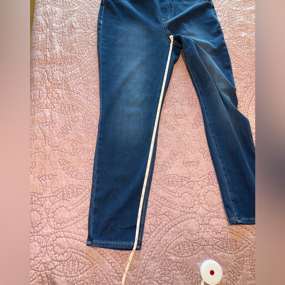 LOGO by Lori Goldstein Dark Blue Skinny Jeans - Picture 3 of 12